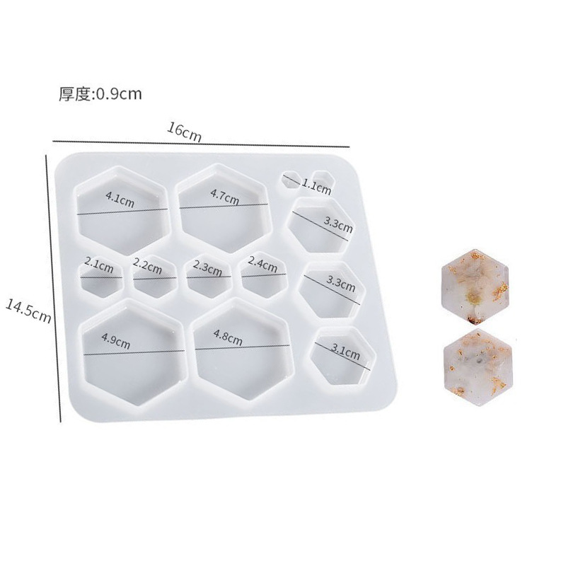 Geometric Collection Earring Pendant Keychain Mold