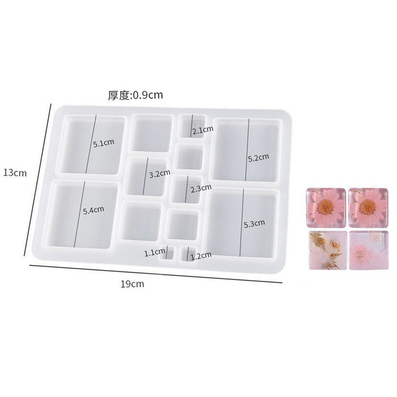 Geometric Collection Earring Pendant Keychain Mold