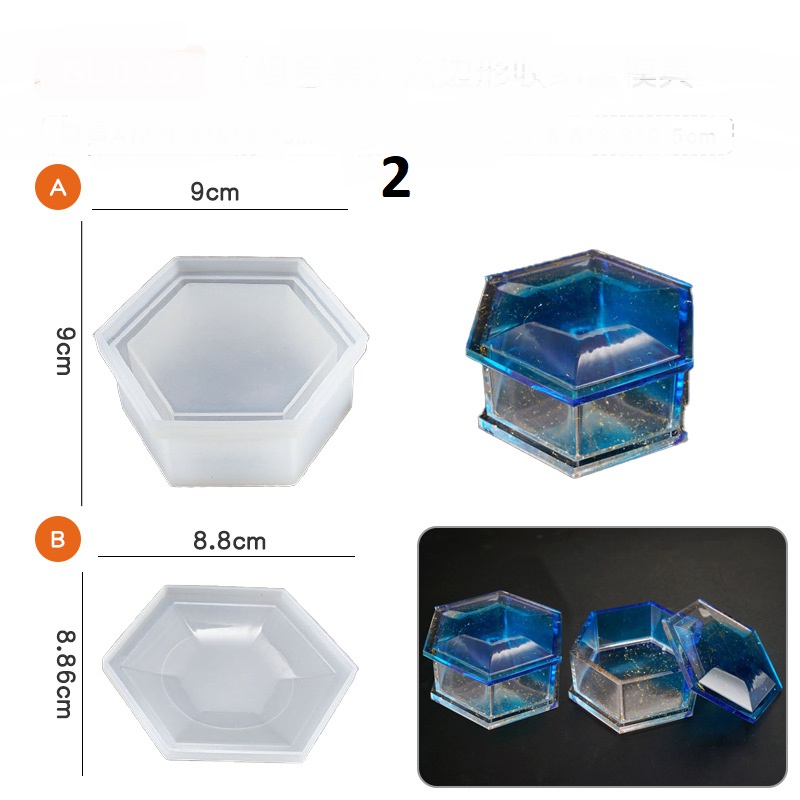 Hexagon Trinket Candle Storage Mold