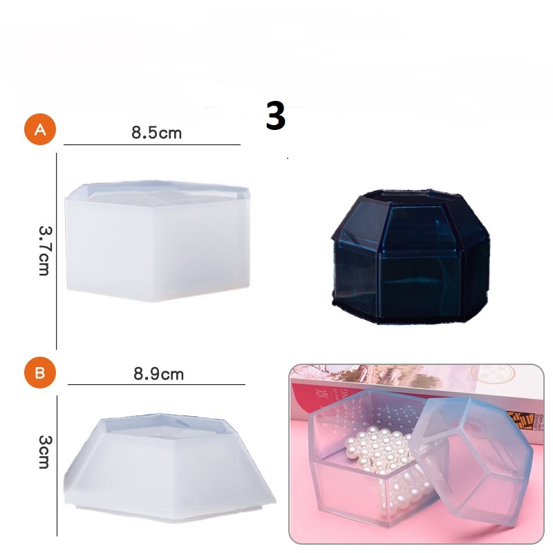 Hexagon Trinket Candle Storage Mold