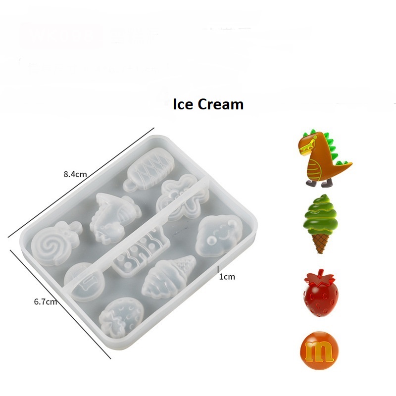 Mini Animal Icecream Shapes Charms Mold