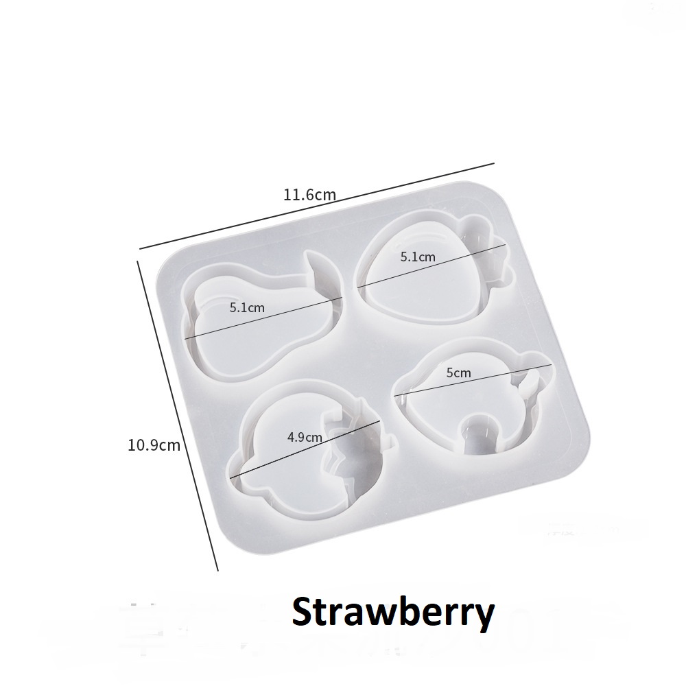 Fruit Series Quicksand Keychain Pendant Charm