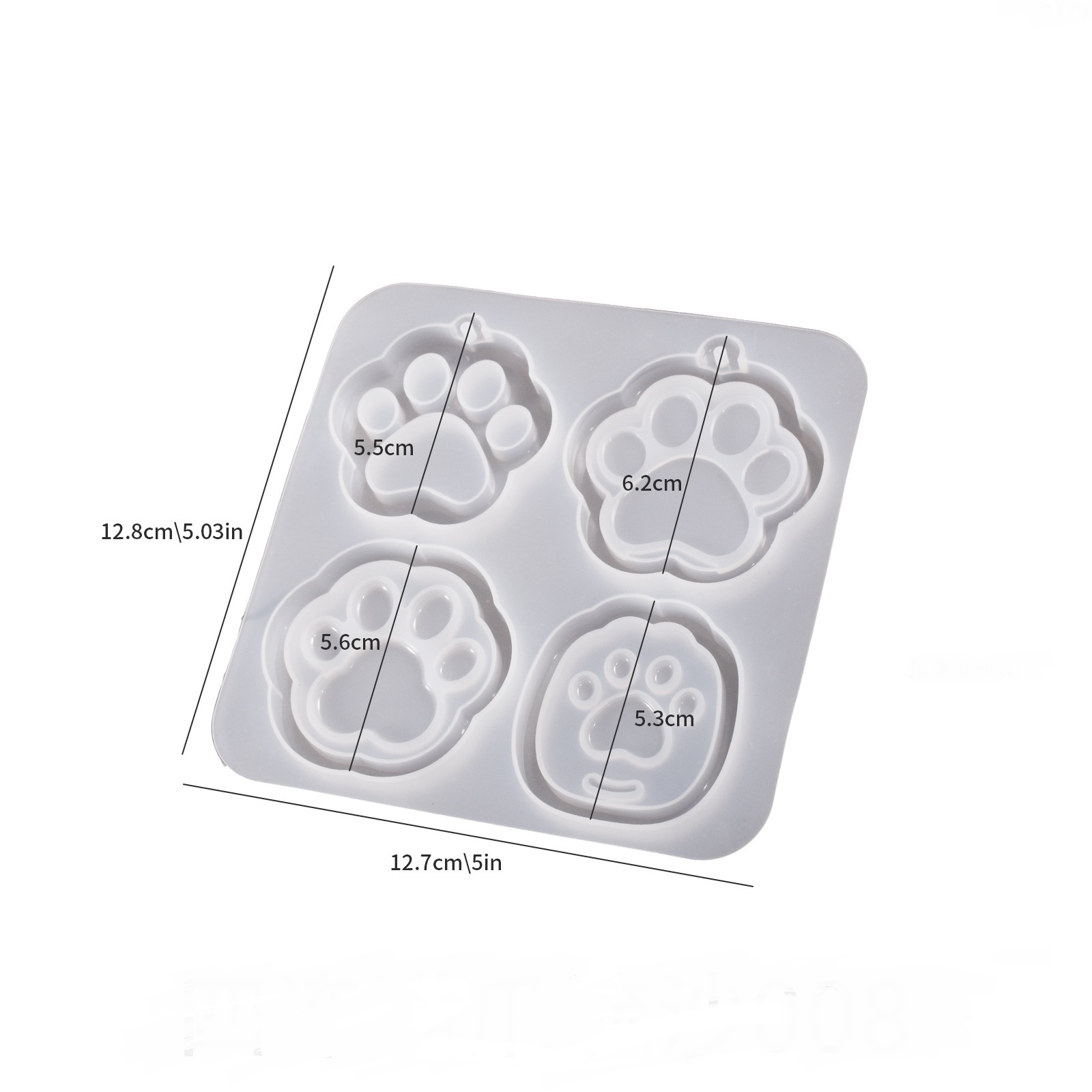 Cat Claw Quicksand Hair Clip Pendant Keychain Mold