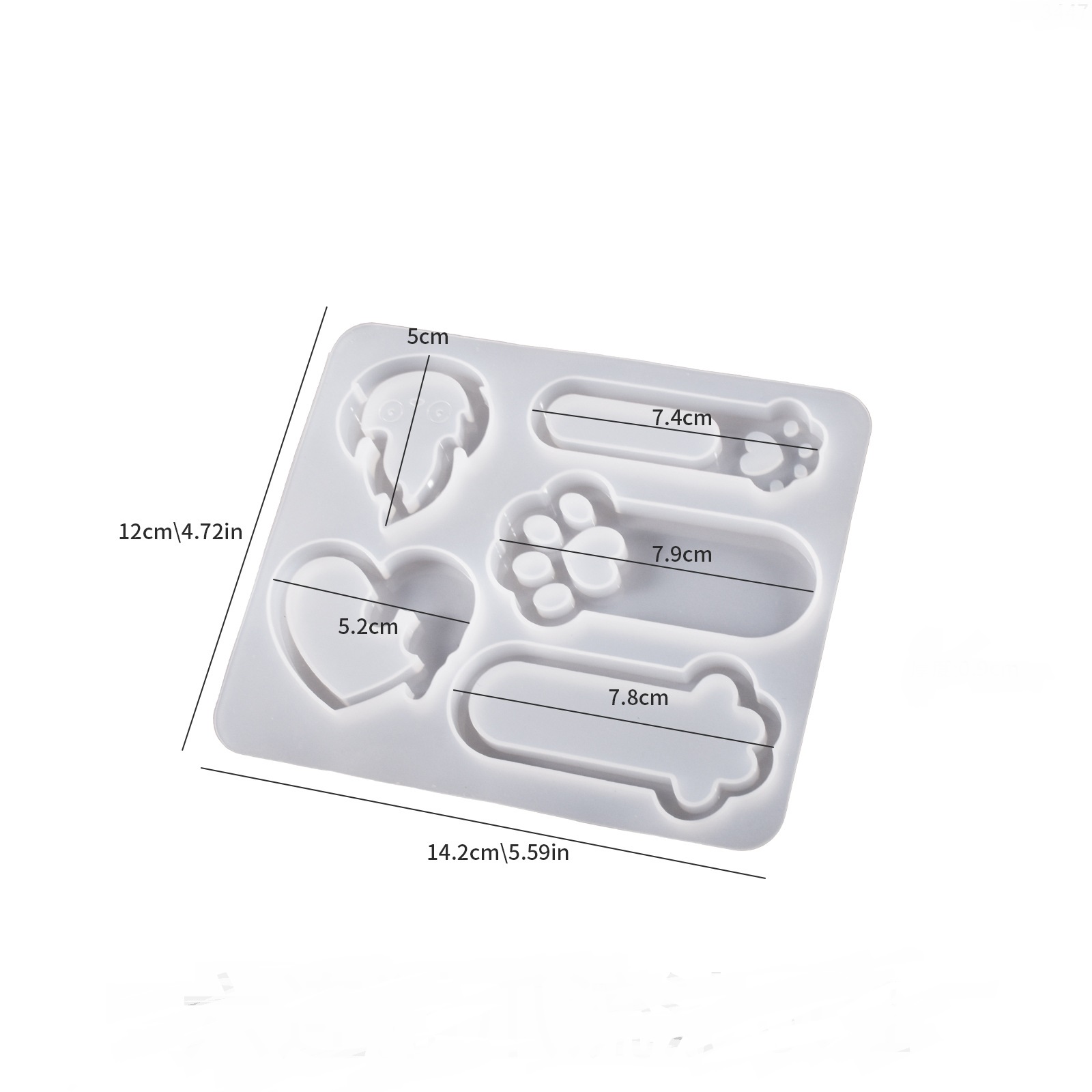 Cat Claw Quicksand Hair Clip Pendant Keychain Mold