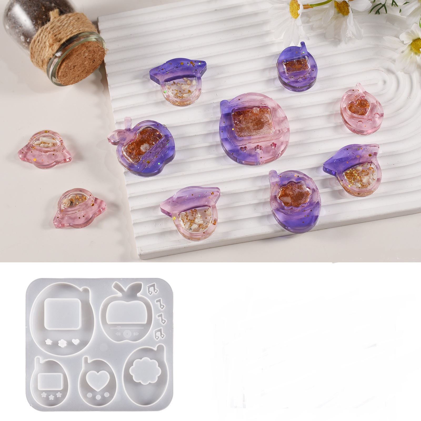 Cat Claw Quicksand Hair Clip Pendant Keychain Mold