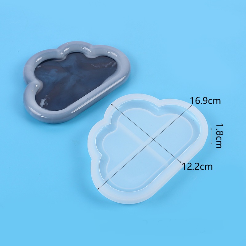 Smooth Edge Cloud Heart Coaster Set