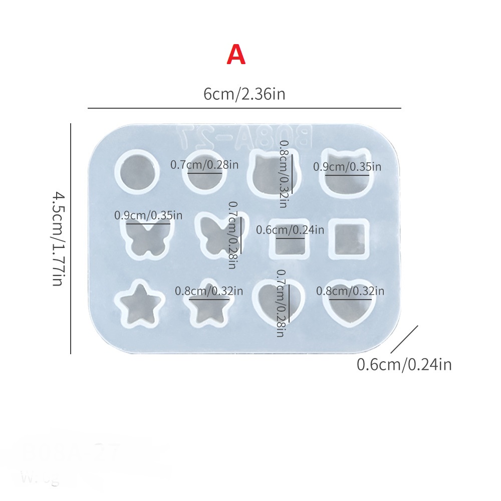 Stars Cat Round Pendant Stud Earring Mold