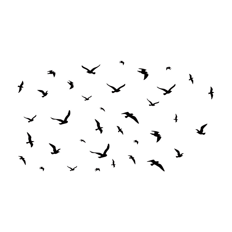Black Animals Decorative Sticker