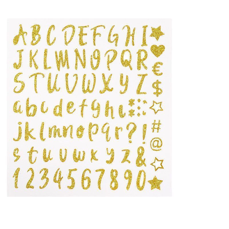 Glittered Letter Sticker