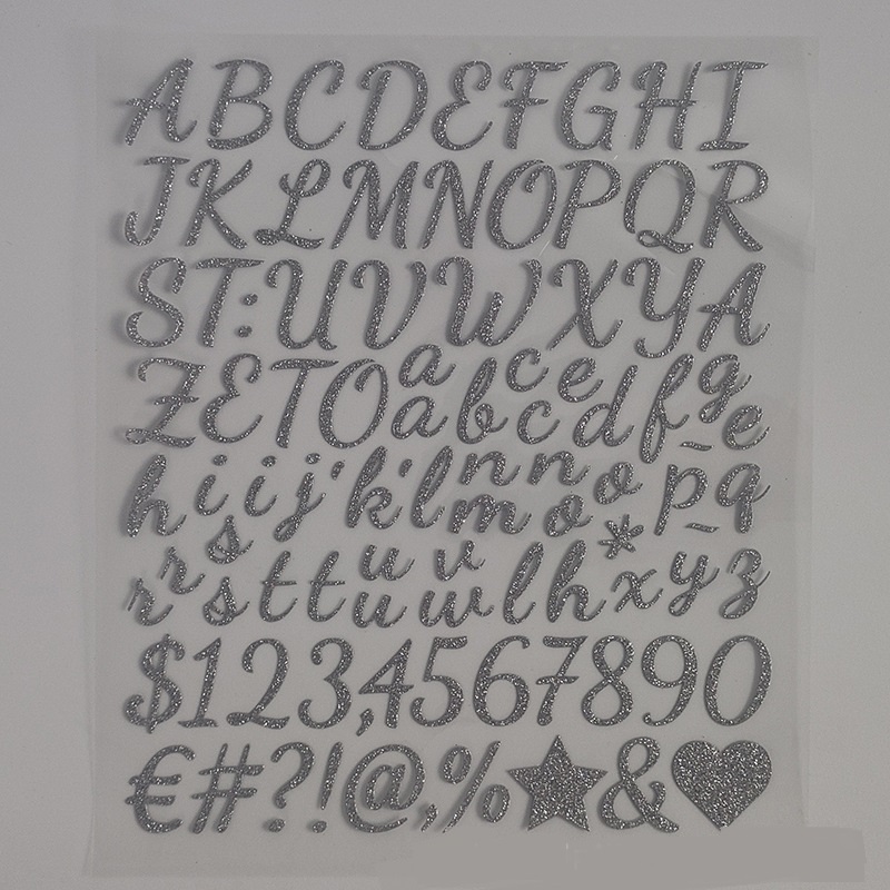 Glittered Letter Sticker