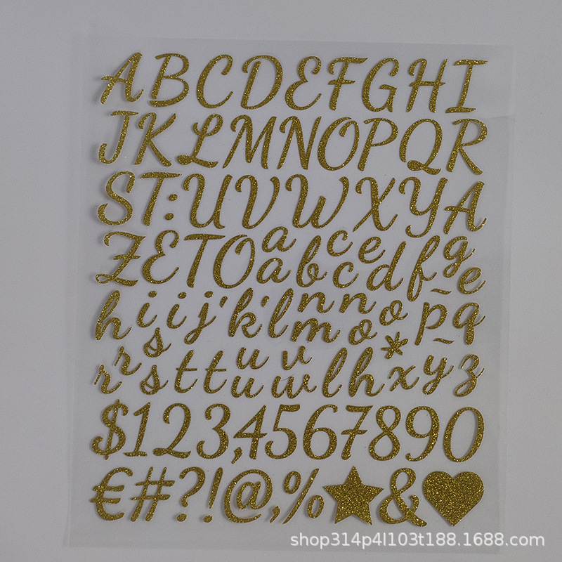 Glittered Letter Sticker