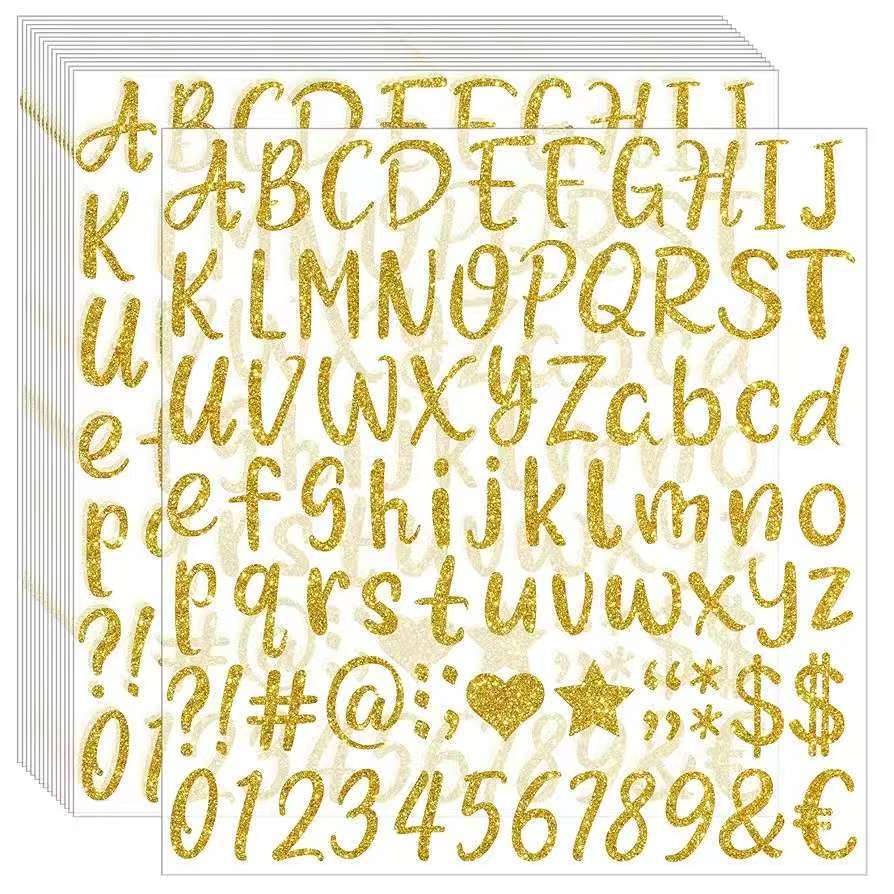 Glittered Letter Sticker