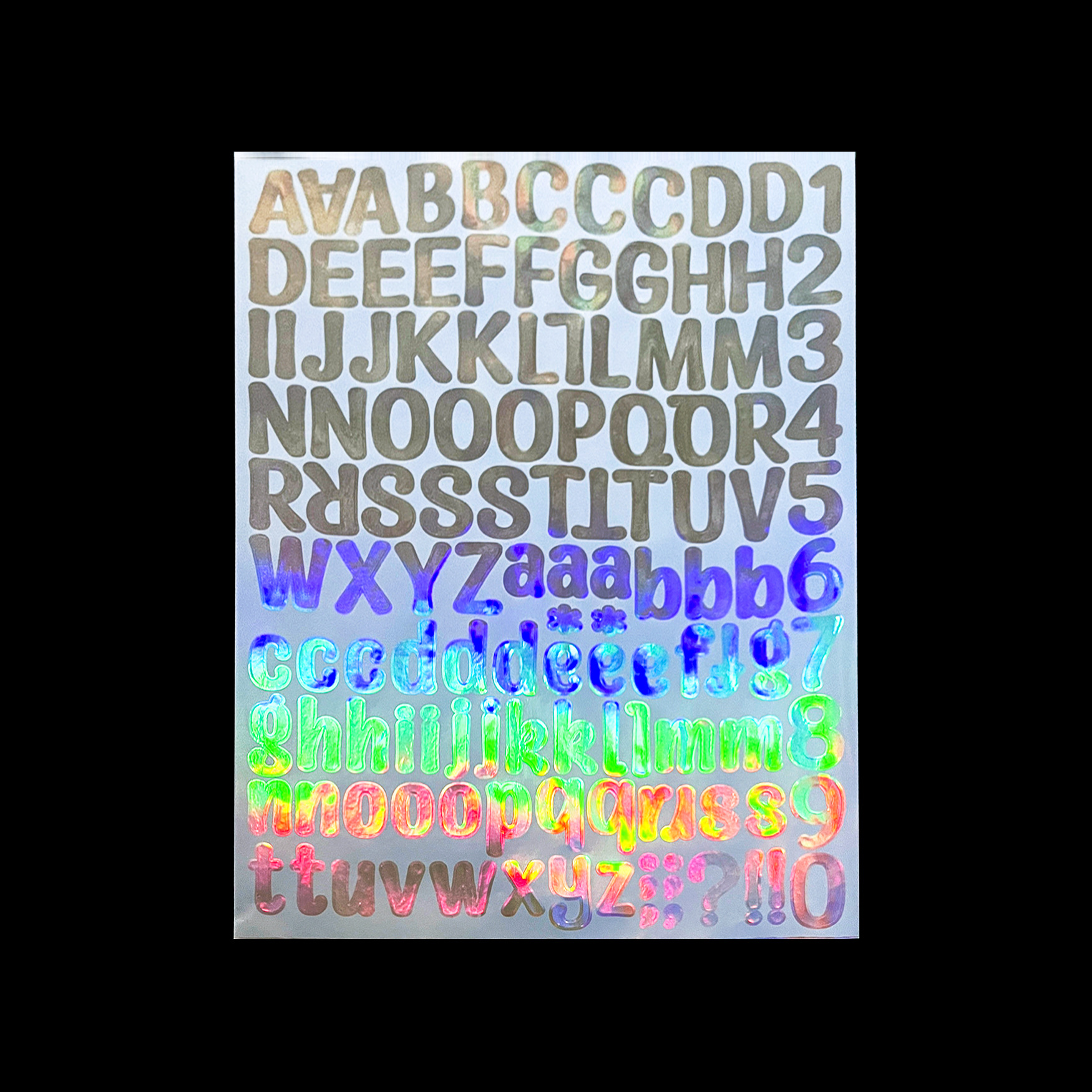 Holographic Letter Sticker