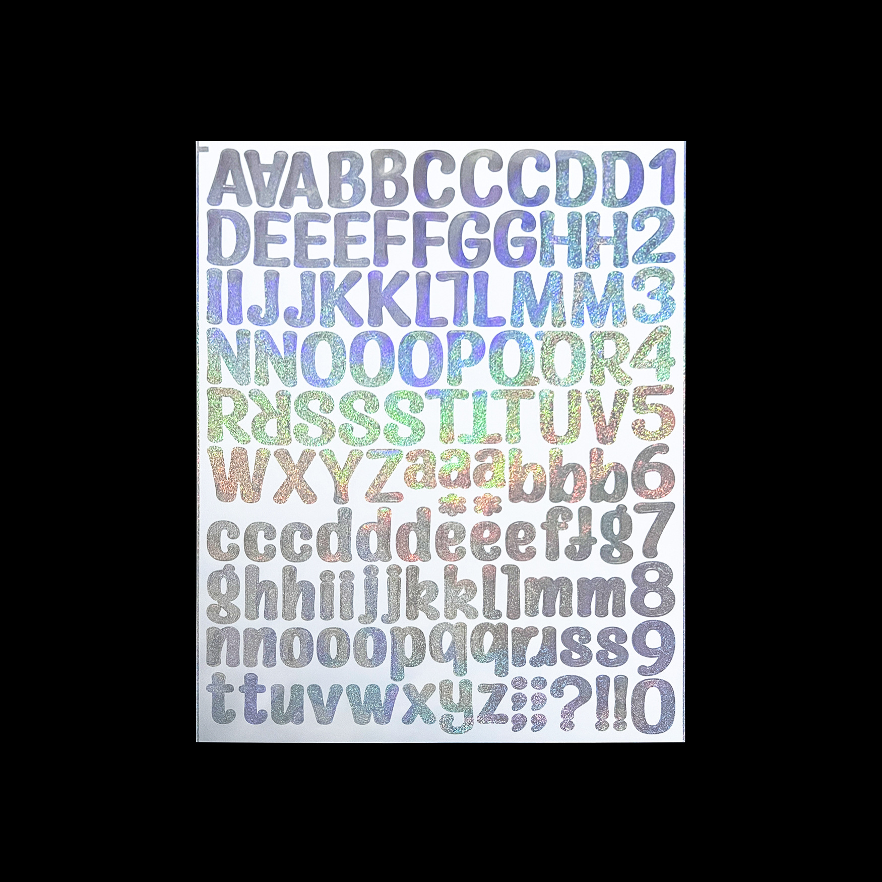 Holographic Letter Sticker