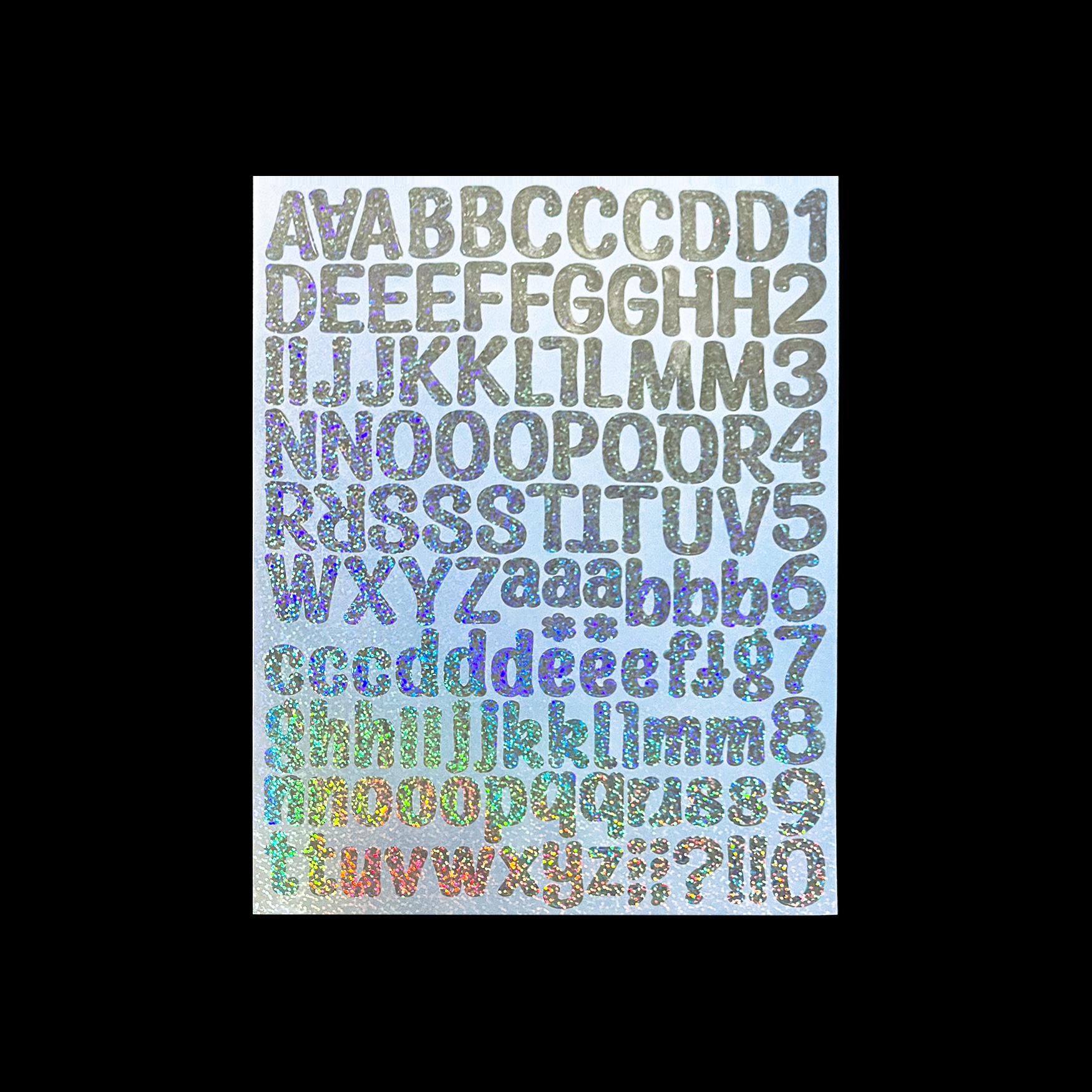 Holographic Letter Sticker