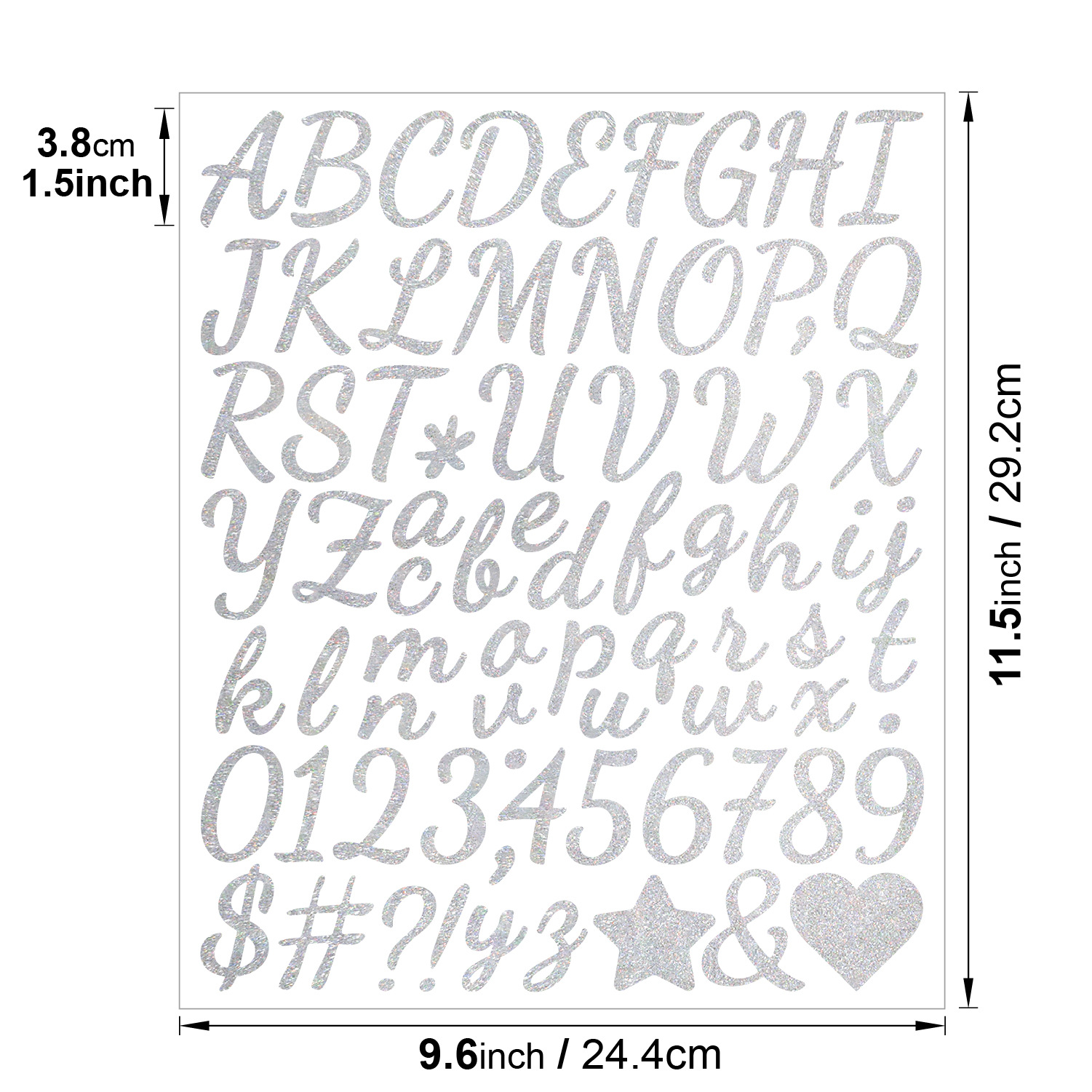 Glittered Letter Sticker