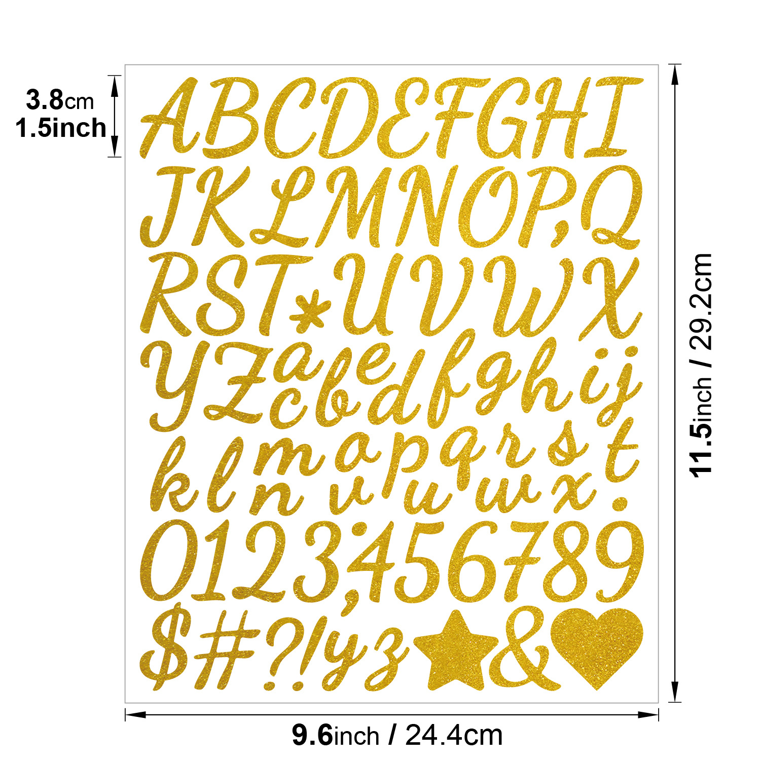Glittered Letter Sticker
